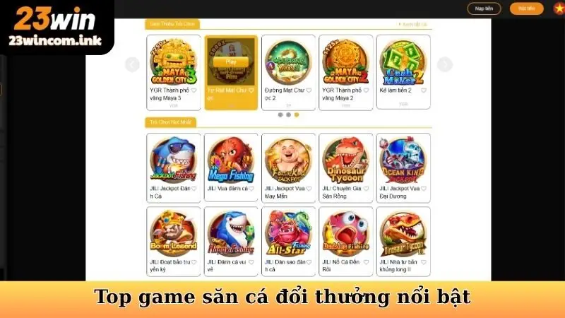 Top game săn cá đổi thưởng nổi bật